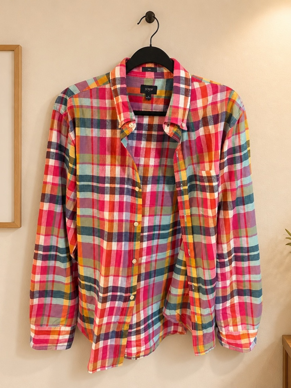 J. Crew Slim Multicolor Plaid Shirt — Bright Check
